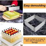 Yağmur Store Paslanmaz Çelikten Ayarlanabilir Kek ve Pasta Kalıbı,kare ve Dikdörtgen Ayarlanabilir Kek Kabı,ayarlı Ekmek Kalıbı,pastacılık ve Dekokrasyon Için Çelik Paslanmaz Ayarlı Kek Kalıbı