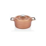Yağmur Store Pro Cast Mini Döküm Tencere Seti 5 Parça-Rosegold