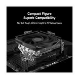 Yağmur Store RC600-67 Cpu Hava Soğutucu, 6 Isı Borusu (Aghp Teknolojisi), Çift 120MM Pwm Fan, 1550 Rpm, Amd Am4/am5 & Intel LGA1700/1851/1200/1151/1150 Uyumlu