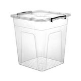 Yağmur Store Şeffaf Plastik Saklama Kutusu, Kilitli Kapaklı - 34 * 36,5 * 41 cm (30 Litre)