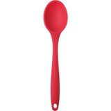 Yağmur Store Silikon Servis ve Yemek Hazırlama Kaşığı, Yumuşak Uç, Komple Silikon, 27 Cm, Kırmızı Kaşık, Yanmaz Yapışmaz, Tencere Çizmez, 1 Adet - 0,5 x 7 cm
