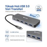 Yağmur Store SWV-USBC036 6'sı 1 Arada Usb-C Hub, HDMI 4k, USB 3.0, Pd 3.0 Hızlı Şarj, Usb-C 3.1 M.2 SSD Okuyucu, Metal Gövde Type-C Çoklayıcı Adaptör, Laptop ve MacBook Uyumlu