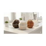Yağmur Store Ultrasonik Hava Nemlendirici ve Aroma Difüzörü - 3 Farklı Renk Seçeneği (Beyaz, Açık ve Koyu Ahşap) - Küre Tasarım Buhar Makinesi, LED Işıklı ve Sessiz Oda Kokusu Yayıcı (Usb) (Koyu Ahşap)