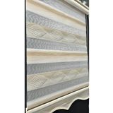 yağmur zebra Sütlü Kahve Damask Desenli Zebra Stor Perde