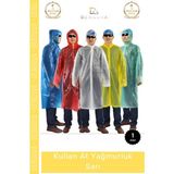 #yağmurluk Su Geçirmez Kapüşonlu Pratik Polietilen Ekonomik Dayanıklı Hafif Kullan At Yağmurluk Sarı - Standart - Çok Renkli