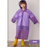 Yağmurluk Unisex Çocuk - Mor - Standart