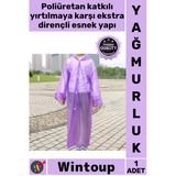#Yağmurluk Unisex Şeffaf Kapüşonlu Çıtçıtlı Pratik Hafif Su Geçirmez Sağlam Şık Naylon Cep Yağmurluk
