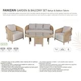 Yahya Fanizan Bahçe ve Balkon Takımı (3+1+1) - 185 - Gri