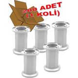 Yahya Jumbo Mobilya Ayağı 10 cm - Koltuk, Kanepe, Dolap ve Baza İçin, Ayarlanabilir, 200 Adet - Kremsi Beyaz - 1 Koli (200 Adet)