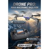 YAHYA KOSIF Drone R-09s Ekranlı Kumanda Yüksek Kalite Oto İniş Kalkış Destekli Katlanabilir Mini Drone
