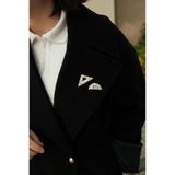 YAKA ART Matematik - Geometri Cetvel Seti Porselen Broş - Rozet - Pin - Yaka İğnesi