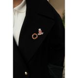 YAKA ART Simit - Çay Porselen Broş - Rozet - Pin - Yaka İğnesi