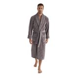 Yaka Fitilli Bambu Cotton Erkek Bornozu TAŞ L/XL