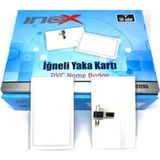 Yaka Kartı Koruma Kabı Iğneli, 50'li, Dayanıklı ve Şık Tasarım - Ahşap - Seçenek 1