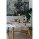 Yakacihome Juta Mor 5 Parça | 4 Parça Amerikan Servis & 1 Parça Püsküllü Runner Jüt Kumaş Sofra Seti - 40 x 140 cm