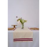 Yakacihome Terra Duck Keten Mürdüm Fisto Dantel Biyeli Runner 40X140 cm - 40 x 140 cm