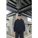 YAKAMEL Bol Kalıp Basic Baskısız Düz Sweatshirt Hırka