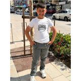 Yakamel Çocuk Likralı Füme Beli Ribana Lastikli Okul Pantolonu