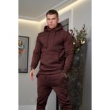 YAKAMEL Erkek 3 İplik İçi Pamuklu Bol Basic Jogger Paçası Lastikli Eşofman Takımı