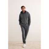 YAKAMEL Erkek 3 İplik Kapşonlu İçi Pamuklu Bol Kesim Hoodie Kışlık Günlük Eşofman Takımı