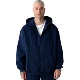 YAKAMEL Erkek Basic LACİVERT Unisex Tam Fermuar Sweatshirt Hırka