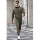 YAKAMEL Erkek Basic Model Paçası Lastikli Kapşonlu Eşofman Takımı