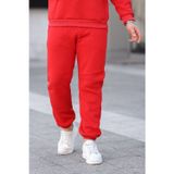 Yakamel Erkek Bol Kesim Oversize 3 İplik İçi Pamuklu Şardonlu Lastikli Paça Jogger Kışlık Eşofman Altı