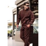 YAKAMEL Erkek Eşofman Takımı Rahat Kalıp Oversize Yumuşak Pamuklu