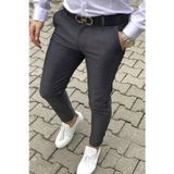 Yakamel Erkek Füme Slim Fit Bilek Boy Esnek Kumaş Kaliteli Cepli Kumaş Pantolon