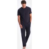Yakamel Erkek Füme T-Shirt Alt Üst Penye Pijama Takımı