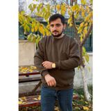Yakamel Erkek Haki Bisiklet Yaka Içi Polarlı 3 Iplik Pamuklu Regular Fit Unisex Sweatshirt