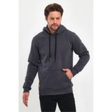 YAKAMEL ERKEK KAPŞONLU KANGURU CEPLİ 3 İPLİK KALIN SWEATSHİRT