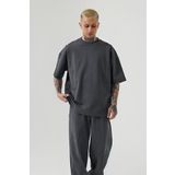 YAKAMEL Erkek kısa kollu pijama takımı bisiklet yaka dökümlü