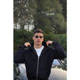 YAKAMEL Erkek LACİVERT Tam Fermuarlı Kanguru Cepli Premium Model Hırka