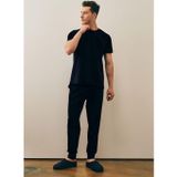 YAKAMEL Erkek Siyah Yazlık Relaxed Pijama Takımı