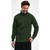 Yakamel Erkek Yarım Fermuar Dik Yaka Uzun Kollu 3 İplik Sweatshirt