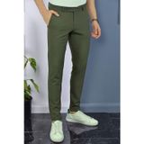 Yakamel Erkek Yeşil Italyan Model Kaliteli Esnek Likralı Bilek Boy Kumaş Pantolon