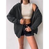 YAKAMEL Kadın Füme Bol Salaş Basic Model Baskısız Hırka