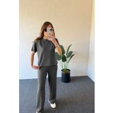 YAKAMEL Modal Kumaş Kısa Kollu T-Shirt & Pantolon Takımı