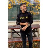 Yakamel Unisex Hfzmtal Nakışlı Baskılı İçi Polarlı Oversize Kapüşonlu Hoodie Sweatshirt