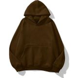 Yakamel Unisex Kapşonlu Kanguru Cep 3 İplik Uzun Kollu Sweatshirt Hoodie