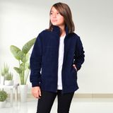 Yakamor Kışlık Kalın Lacivert Kız Çocuk Polar Mont-hırka - 01L-Lacivert - 9 - 10 Yaş