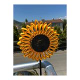 Yakamoz 3d Ayçiçeği Görünümlü Rüzgar Gülü Koyu Sarı