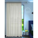 Yakamoz Ekru Keten Görünümlü Tül Perde, 200x250 cm, Linen Touch Serisi