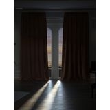 Yakamoz Koyu Kahverengi Blackout Fon Perde, 200 x 250 cm, Ekstrafor Büzgülü, 3 Katmanlı Karartma
