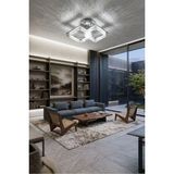 Yakamoz Model 2"li Gümüş 3 Renk Modu Ledli Modern Tavana Sıfır Salon Mutfak Çocuk Yatak Odası LED Avize