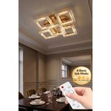Yakamoz Model 5"li Gold 3 Renk Modu Ledli Modern Tavana Sıfır Salon Mutfak Çocuk Yatak Odası LED Avize - Altın