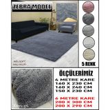 Yakamoz Model Kumaştan Welsoft Lastikli Halı Örtüsü - Koyu Gri - 160 x 230 cm