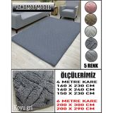 Yakamoz Model Kumaştan Welsoft Lastikli Halı Örtüsü - Koyu Gri - 160 x 240 cm