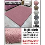Yakamoz Model Kumaştan Welsoft Lastikli Halı Örtüsü - Pudra - 200 x 290 cm